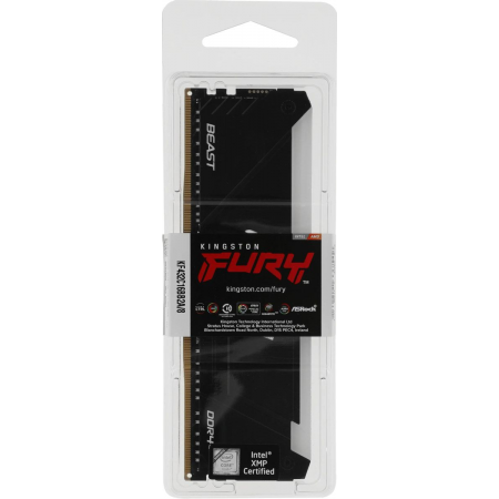 Оперативная память Kingston 8GB DDR4 3200MHz DIMM FURY Beast Black RGB XMP KF432C16BB2A/8 CL16 1.35V 288-pin Non-ECC, фото , изображение 6 Оперативная память Kingston 8GB DDR4 3200MHz DIMM FURY Beast Black RGB XMP KF432C16BB2A/8 CL16 1.35V 288-pin Non-ECC, фото , изображение 6