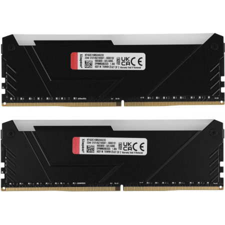 Память DDR4 2x16GB 3200MHz Kingston KF432C16BB2AK2/32 Fury Beast RGB RTL Gaming PC4-25600 CL16 DIMM 288-pin 1.35В kit single rank с радиатором Ret, фото , изображение 4