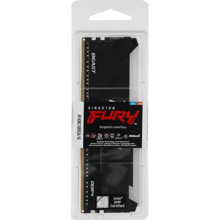 Оперативная память Kingston 16GB DDR4 3600MHz DIMM FURY Beast Black RGB XMP KF436C18BB2A/16 CL18, 1.35V 288-pin Non-ECC, фото , изображение 5
