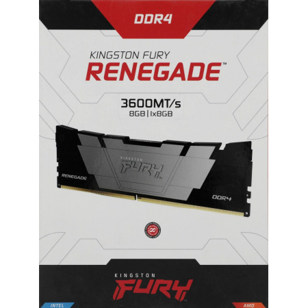 Оперативная память 8GB Kingston DDR4 3600 DIMM FURY Renegade Black-Gray Gaming Memory KF436C16RB2/8 KF436C16RB2/8 Non-ECC, CL16, 1.35V, RTL, фото , изображение 4 Оперативная память 8GB Kingston DDR4 3600 DIMM FURY Renegade Black-Gray Gaming Memory KF436C16RB2/8 KF436C16RB2/8 Non-ECC, CL16, 1.35V, RTL, фото , изображение 4