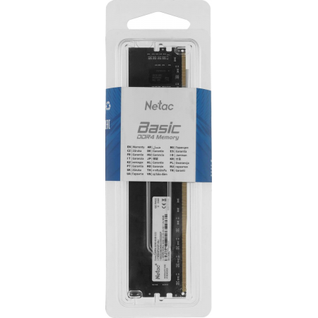 Память DDR4 8GB 3200MHz Netac NTBSD4P32SP-08J Basic RTL PC4-25600 CL22 DIMM 288-pin 1.2В single rank Ret, фото , изображение 4 Память DDR4 8GB 3200MHz Netac NTBSD4P32SP-08J Basic RTL PC4-25600 CL22 DIMM 288-pin 1.2В single rank Ret, фото , изображение 4