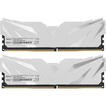 Оперативная память DIMM Netac Shadow II DDR4 16Gb NTSWD4P36DP-16W (2x8Gb), фото , изображение 2 Оперативная память DIMM Netac Shadow II DDR4 16Gb NTSWD4P36DP-16W (2x8Gb), фото , изображение 2