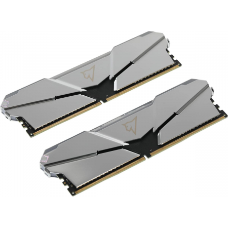 Модуль памяти DDR4 Netac Shadow RGB 16GB (2x8GB) 3200MHz CL14 1.35V / NTSRD4P32DP-16S / Silver / with radiator, фото , изображение 3 Модуль памяти DDR4 Netac Shadow RGB 16GB (2x8GB) 3200MHz CL14 1.35V / NTSRD4P32DP-16S / Silver / with radiator, фото , изображение 3