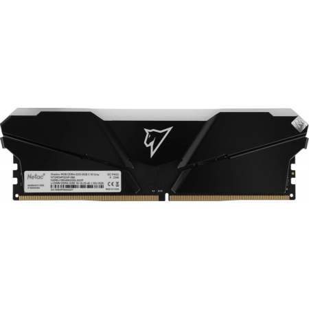 Оперативная память DIMM Netac Shadow RGB DDR4 8Gb NTSRD4P32SP-08E, фото , изображение 3 Оперативная память DIMM Netac Shadow RGB DDR4 8Gb NTSRD4P32SP-08E, фото , изображение 3