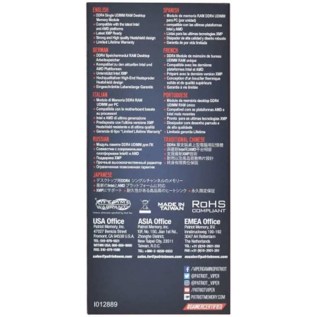 Оперативная память DIMM Patriot Memory Viper Elite II DDR4 16Gb PVE2416G400C0, фото , изображение 13