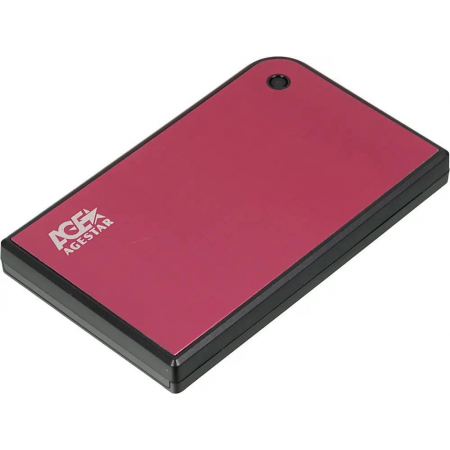 Внешний корпус для HDD/SSD AgeStar 3UB2A14 SATA II USB3.0 пластик/алюминий красный 2.5, фото 