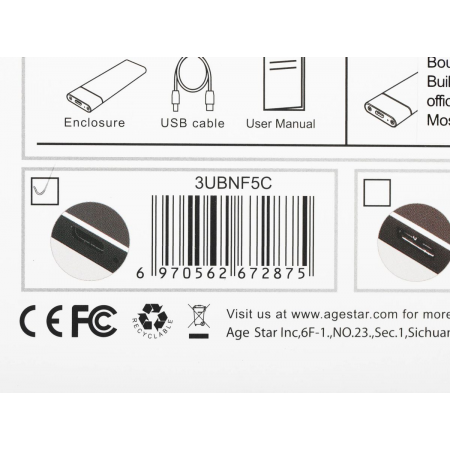 Корпус для SSD AGESTAR 3UBNF5C черный, фото , изображение 10