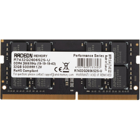 Модуль памяти R7432G2606S2S-U DDR4  32Gb  2666MHz  So-DIMM  1.2V  Retail, фото , изображение 3