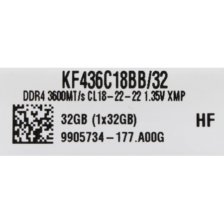 Оперативная память DIMM Kingston Fury Beast Black DDR4 32Gb KF436C18BB/32, фото , изображение 10