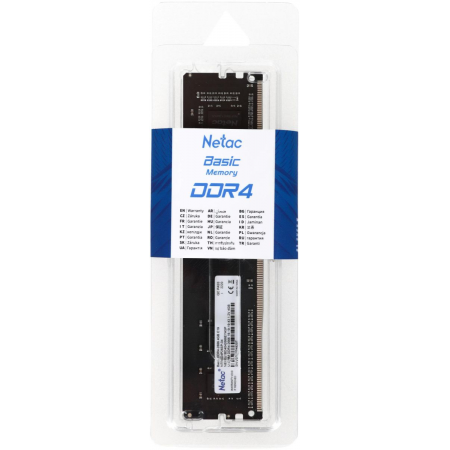 Оперативная память DIMM Netac Basic DDR4 4Gb NTBSD4P26SP-04, фото , изображение 8 Оперативная память DIMM Netac Basic DDR4 4Gb NTBSD4P26SP-04, фото , изображение 8