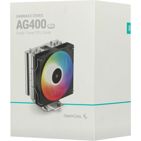 CPU COOLER Deepcool AG400 LED Soc-AM5/AM4/1151/1200/1700 4-pin 18-32dB Al+Cu 130W, фото , изображение 11