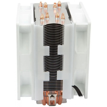 Кулер Alseye S120D-W Universal, TDP 135W, 2x120FAN, 4 heat pipe, WHITE, PWM, RTL, фото , изображение 3