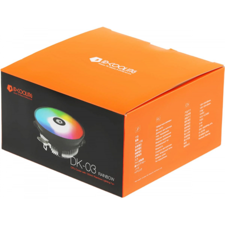 Кулер ID-COOLING DK-03 RAINBOW LGA1200/115X/775/AM4/AM3/+/AM2/+/FM2/+/FM1 (36шт/кор, TDP 100W, PWM, FAN 120mm, Dynamic Multi-Color LED) RET, фото , изображение 9