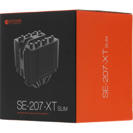 Кулер ID-COOLING SE-207-XT SLIM LGA20XX/1700/1200/115X/AM4 (12шт/кор, TDP 220W, PWM, черный, 7 тепл.трубок + медная база, 1 x FAN 120mm, черный) RET, фото , изображение 18
