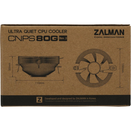 Кулер ZALMAN CNPS80G Rev.3, 85mm FAN, AL, 4-PIN PWM, 900-2500 RPM, 28DBA, LONG LIFE BEARING, LGA 1700/1200/115X, AM5/AM4/AM3+/AM3, фото , изображение 10