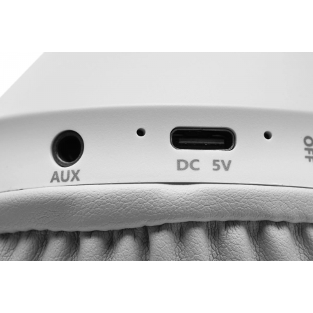 Наушники накладные A4Tech 2Drumtek BH300 белый/серый беспроводные bluetooth оголовье (BH300 GRAYISH WHITE), фото , изображение 7