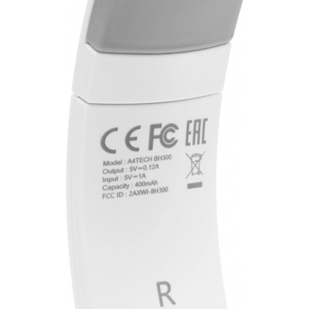 Наушники накладные A4Tech 2Drumtek BH300 белый/серый беспроводные bluetooth оголовье (BH300 GRAYISH WHITE), фото , изображение 10