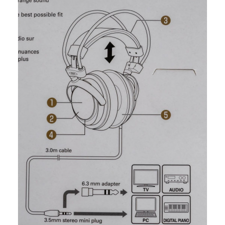 Наушники мониторные Audio-Technica ATH-AVC500 3м черный проводные оголовье (15118254), фото , изображение 13