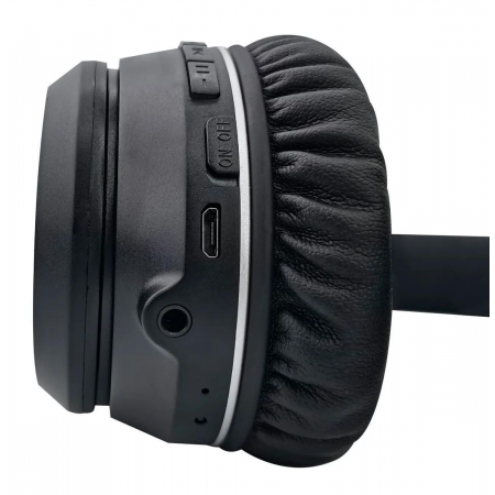 Гарнитура накладные Hyundai H-HP103 черный беспроводные bluetooth оголовье, фото , изображение 8