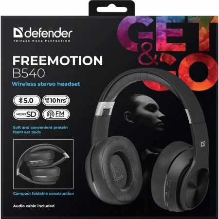 Гарнитура DEFENDER FREEMOTION B540 BLACK 63540, фото , изображение 8