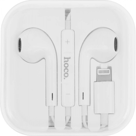 Наушники + микрофон HOCO L7 Plus/ Кнопки управ. и громкости/ Bluetooth 5.0/ 1.2м/ Lightning/ White, фото , изображение 5
