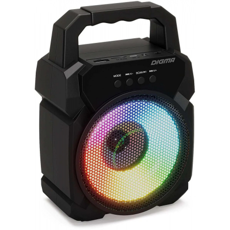 Колонка порт. Digma D-PS1500 черный 10W 1.0 BT 10м 500mAh (SP1500B), фото , изображение 5