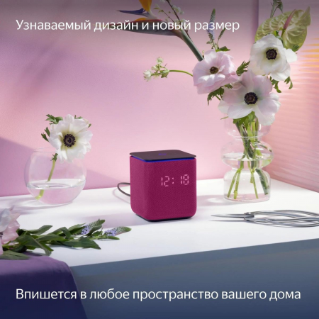 Умная колонка Yandex Станция Миди YNDX-00054PNK Алиса малиновый 24W 1.0 BT/Wi-Fi 10м, фото , изображение 14