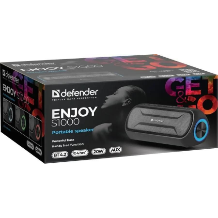 Портативная акустика Defender Enjoy S1000, 20 Вт, черный, фото , изображение 15