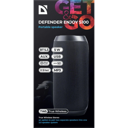 Акустическая система DEFENDER ENJOY S100 Цвет черный да 0.32 кг 65101, фото , изображение 2