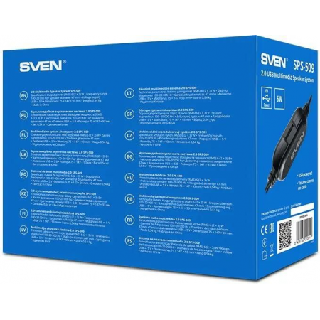 Колонки 2.0 (2x3W, USB+БП) дерево, black SVEN SPS-509, фото , изображение 6