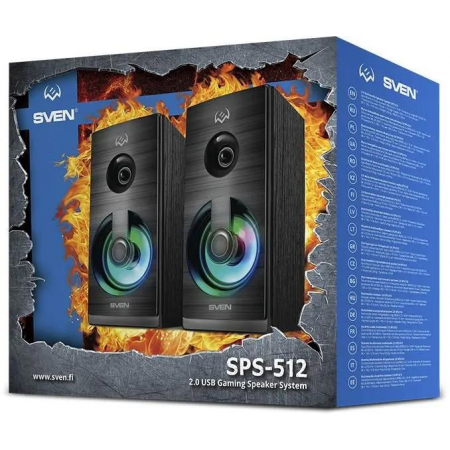 Колонки SVEN SPS-512 2.0 чёрные, фото , изображение 7