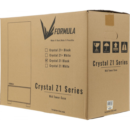 Корпус Formula Crystal Z1 черный без БП ATX 2xUSB2.0 1xUSB3.0 audio bott PSU, фото , изображение 15