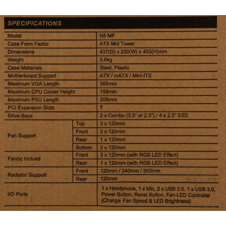 Корпус Zalman N5 MF Black, фото , изображение 20