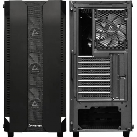 Корпус CHIEFTEC HUNTER GS-01B-OP без БП, боковая панель из закаленного стекла, 3xARGB LED 120мм вентилятора спереди, 1xARGB LED 120мм вентилятор сзади, черный, ATX, фото , изображение 10