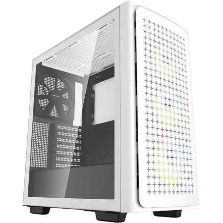 Корпус Deepcool CK560 WH без БП, боковое окно (закаленное стекло), 3xARGB LED 120мм вентилятора спереди и 1x140мм вентилятор сзади, белый, ATX, фото 