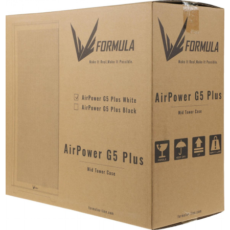 Корпус Formula Air Power G5 Plus белый без БП ATX 1x120mm 2xUSB2.0 1xUSB3.1 audio bott PSU, фото , изображение 17