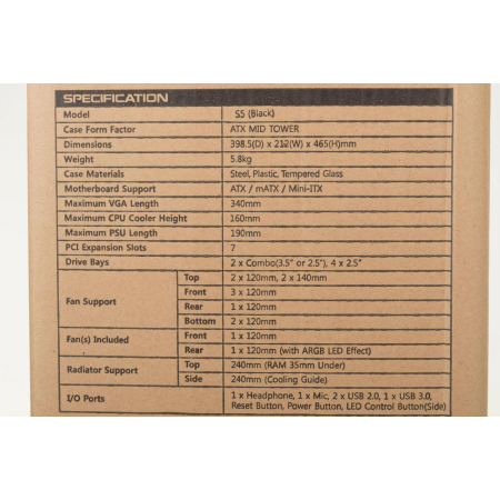 Корпус Zalman S5 Black, фото , изображение 20