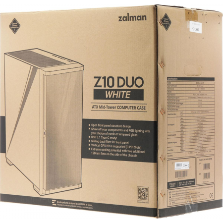 Корпус MidiTower Zalman Z10 DUO White (без блока питания) (Zalman Z10 DUO White), фото , изображение 24