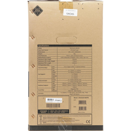 Корпус MidiTower Zalman Z10 DUO White (без блока питания) (Zalman Z10 DUO White), фото , изображение 25