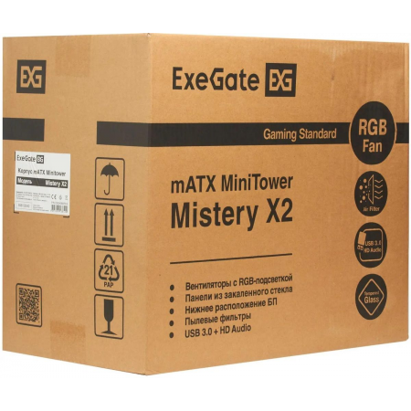 Корпус Minitower ExeGate Mistery X2 (EX294382RUS), фото , изображение 8