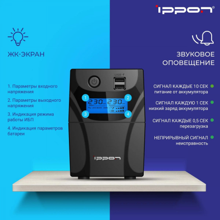 ИБП Ippon Back Power Pro II Euro 650, фото , изображение 7