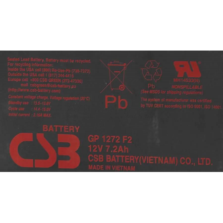 Аккумуляторная батарея CSB GP1272 F2, фото , изображение 2