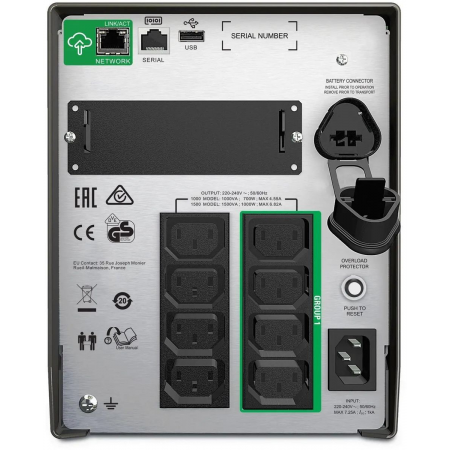Источник бесперебойного питания APC Smart-UPS SMT1500IC 1000Вт 1500ВА черный, фото , изображение 2