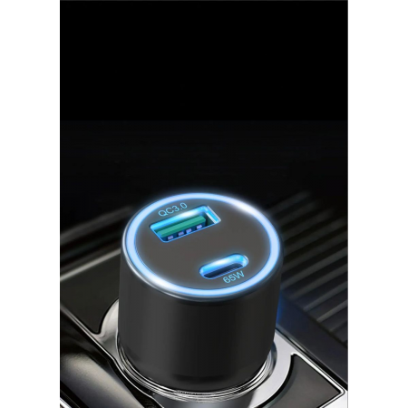 Автомобильное зар./устр. Wiiix UCC-7-2-10 18W 3.25A+3A (PD+QC) USB/USB Type-C универсальное черный, фото , изображение 3