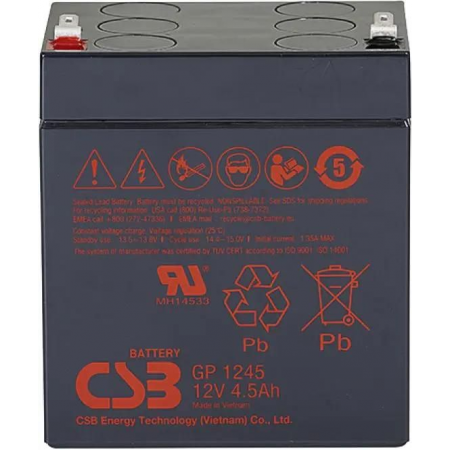 Батарея для ИБП CSB GP1245 12В 4.5Ач, фото 