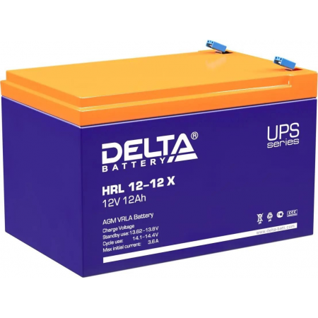 Батарея Delta HRL 12-12 X (12А\ч, 12В) свинцово- кислотный  аккумулятор, фото 