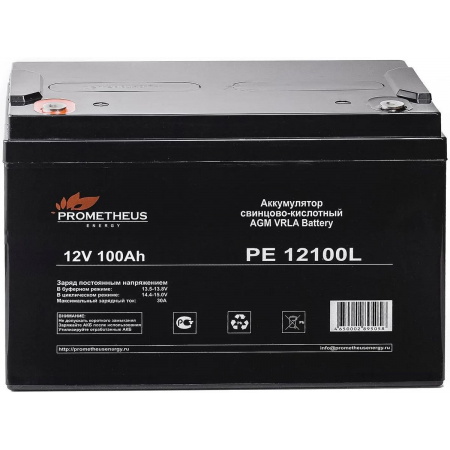 Батарея для ИБП Prometheus Energy PE 12100L 12В 100Ач, фото , изображение 2