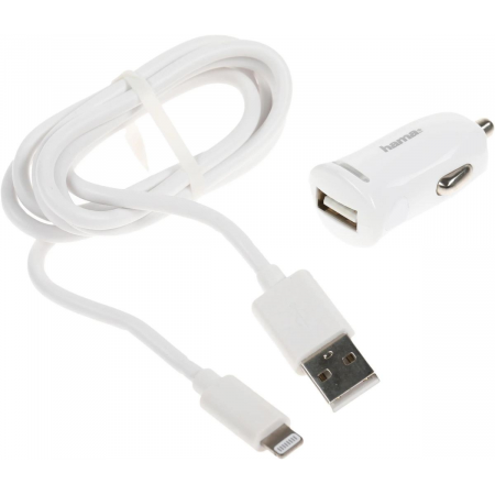 Комплект зар./устр. Hama H-183266 2.4A для Apple кабель Apple Lightning белый (00183266), фото , изображение 3