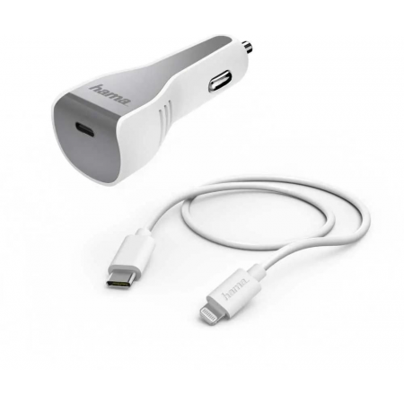 Комплект зар./устр. Hama H-183317 3A PD для Apple кабель Apple Lightning/Type-C белый (00183317), фото 