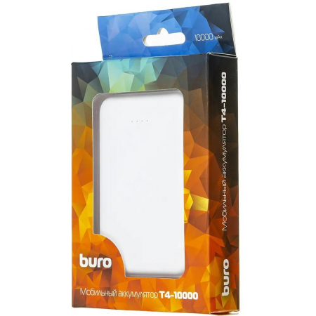 Мобильный аккумулятор Buro T4-10000 10000mAh 2A белый (T4-10000-WT), фото , изображение 10